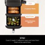 Ninja Double Stack DualZone Digital Air Fryer (SL300IN) | 7.6L, Cook 4 Foods at Once | Vertical Design - Image 7