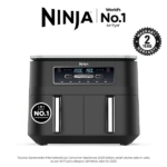 Ninja Foodi DualZone Air Fryer | 7.6L, 2 Drawers (AF300IN) | Cooking Surface Free from PTFE, PFOA & PFAS